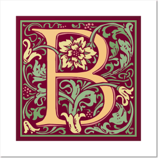 William Morris Vintage Letter B Posters and Art